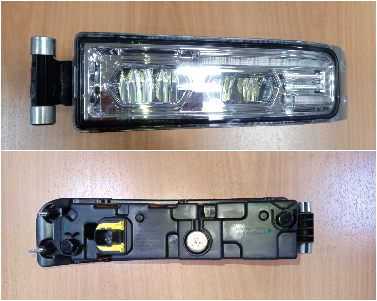 Фара противотуманная с поворотником левая HOWO T5G  LED  качество BOCO